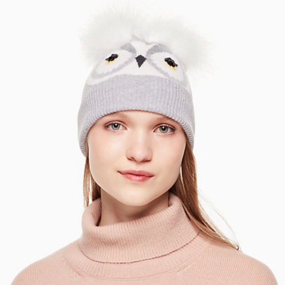 Kate Spade Owl Who Mean Beanie Hat - Picture 3 of 6